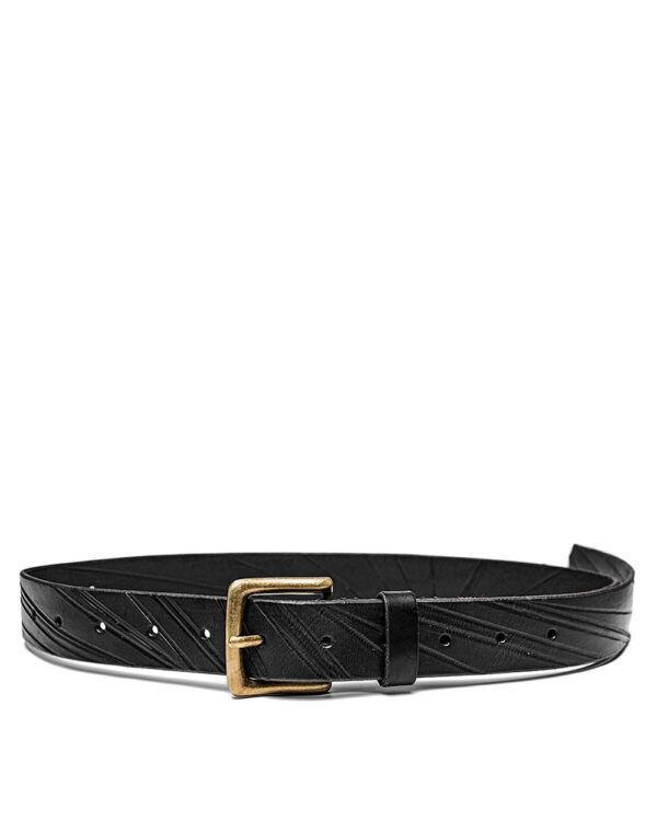 MINOAR - Linear Scar Brass Buckle Belt - 1