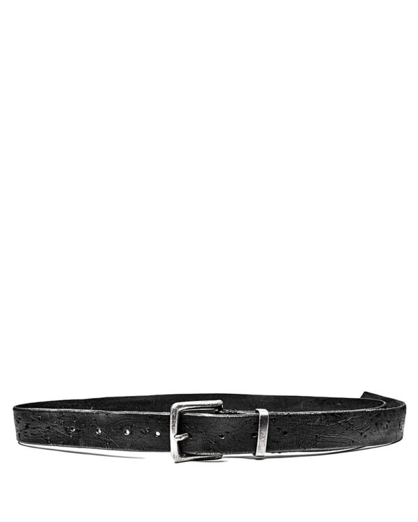 MINOAR - Hammered Textured Buckle Belt - 1