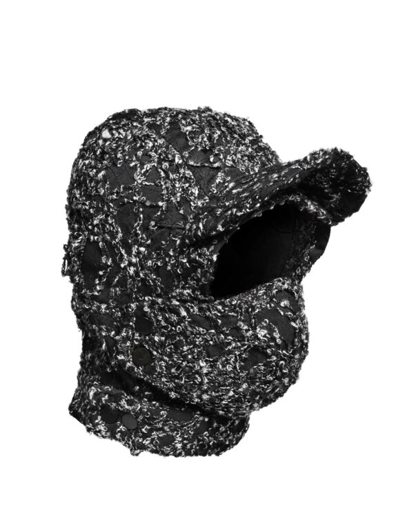 MINOAR - Phase Charcoal Fiber Bond Visor Head Mask, Unisex black cotton with Fiber-Bond texture - 1