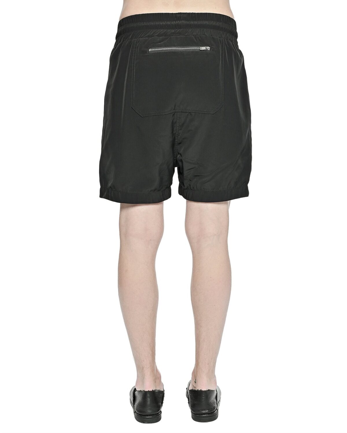 MINOAR - Black Silk Trousers, Men's black silk trousers with cargo pocket detail - 7