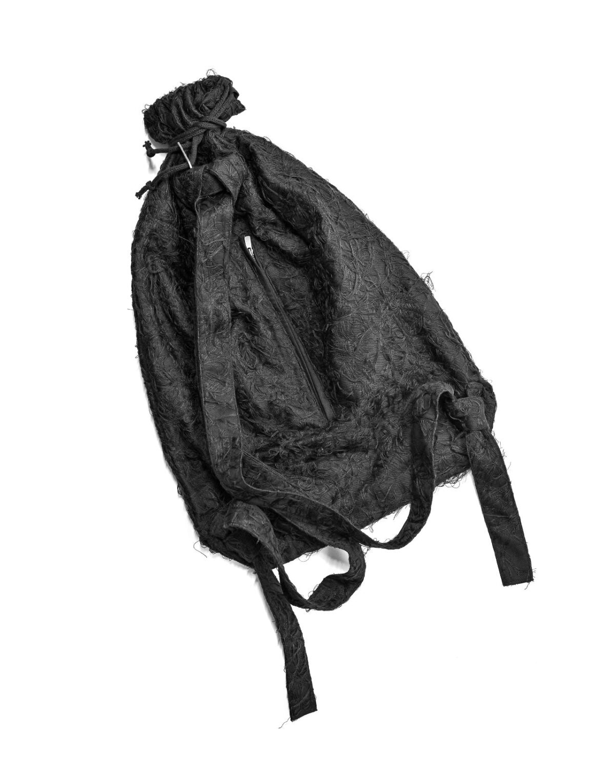 MINOAR - Fiber Bond Kutch Backpack Bag, Unisex black cotton bag with Fiber-Bond texture - 5