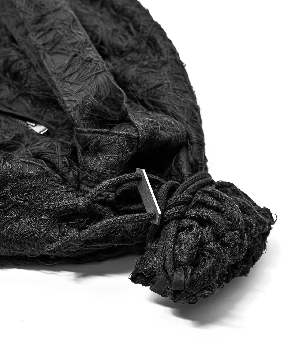 MINOAR - Fiber Bond Kutch Backpack Bag, Unisex black cotton bag with Fiber-Bond texture - 6
