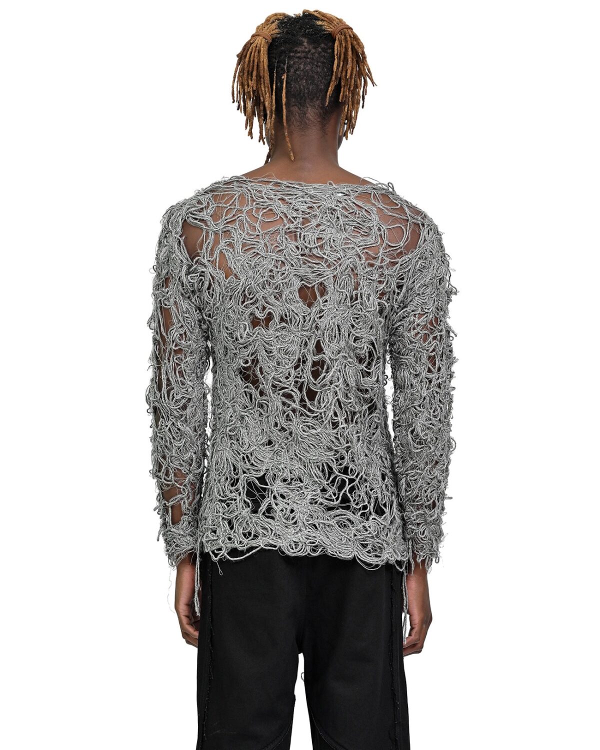 MINOAR - Fiber Bond Relativ Grey Sweater, Men's grey cotton sweater with Fiber-Bond texture - 4
