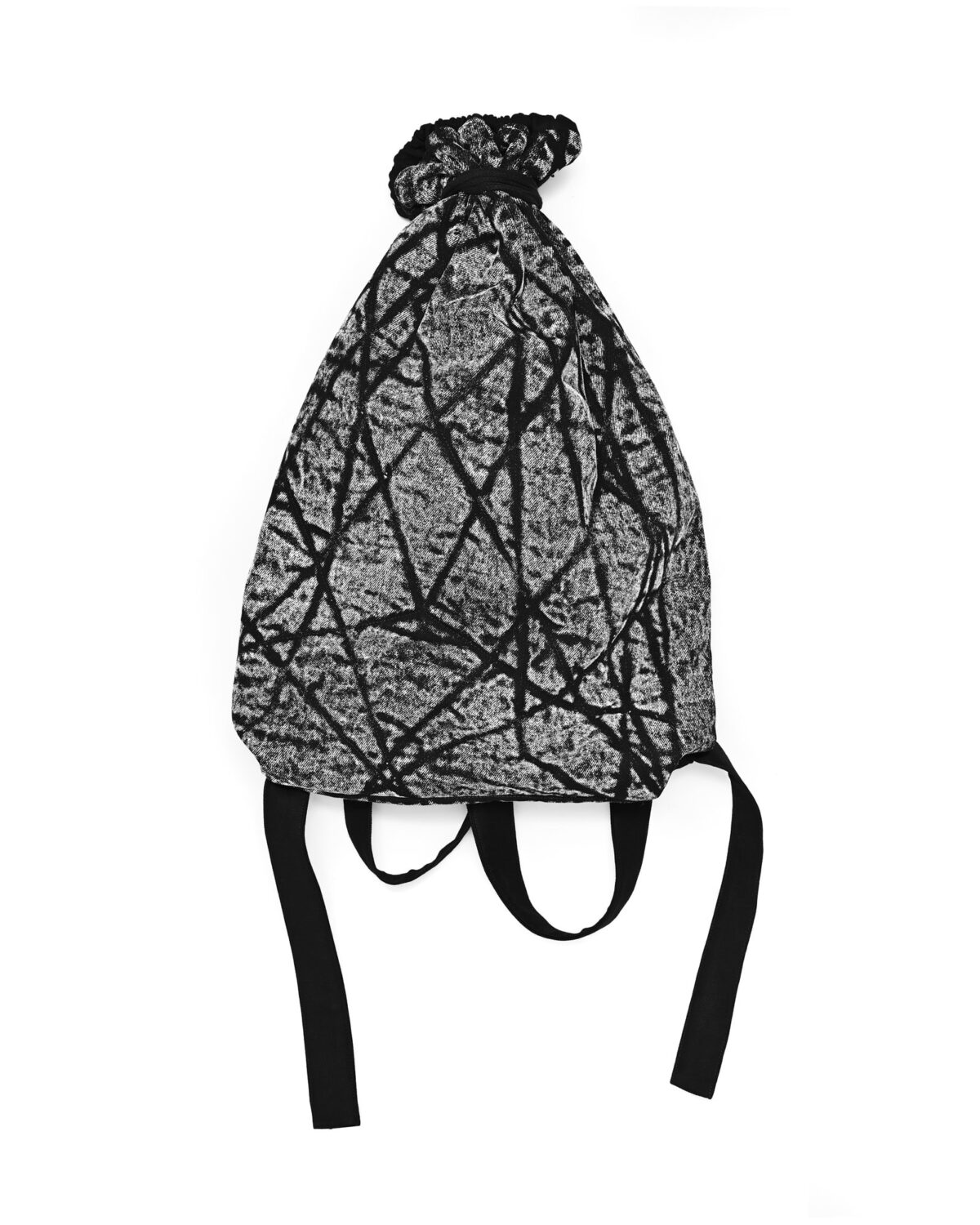 MINOAR - Tachyon Quilt Contrast Kutch Bag, Unisex black cotton bag with steel hardware detail - 3