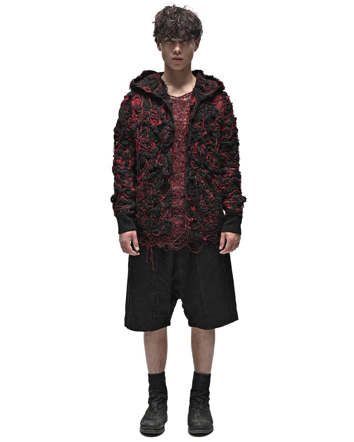 MINOAR - Fiber Bond Volcano Hooded Cardigan - 4