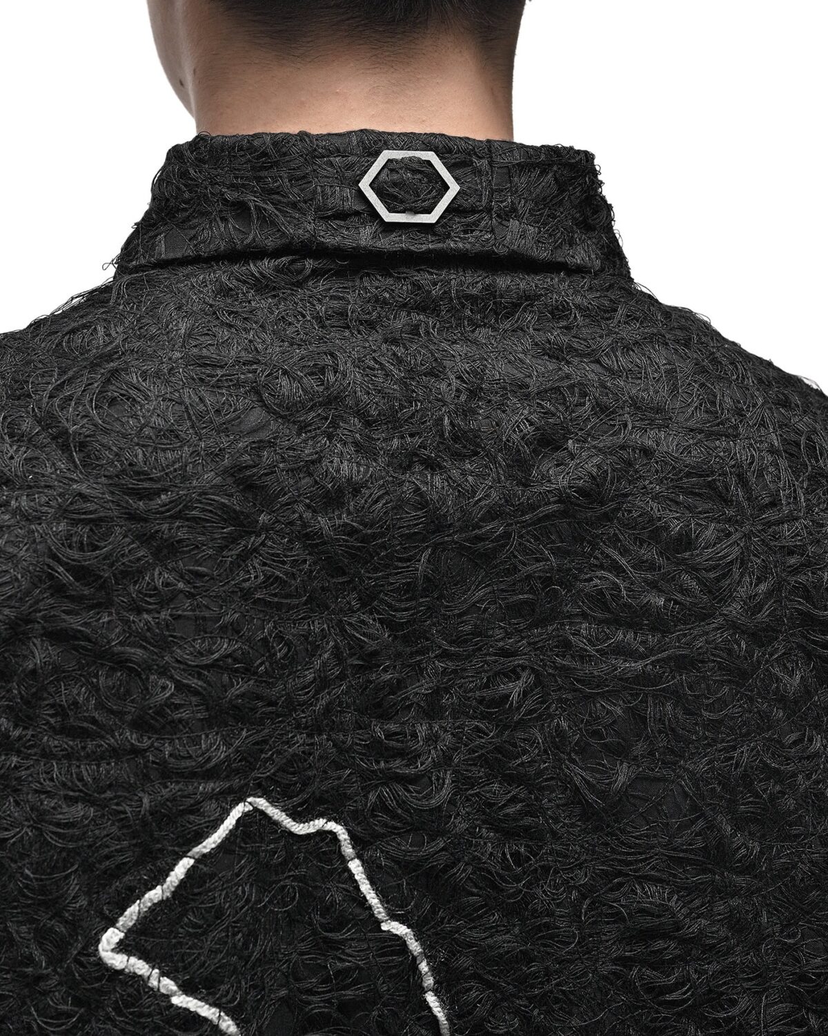 MINOAR - Black Fiber-Bond Cotton Sleeves, Men's black cotton sleeves with Fiber-Bond texture - 9