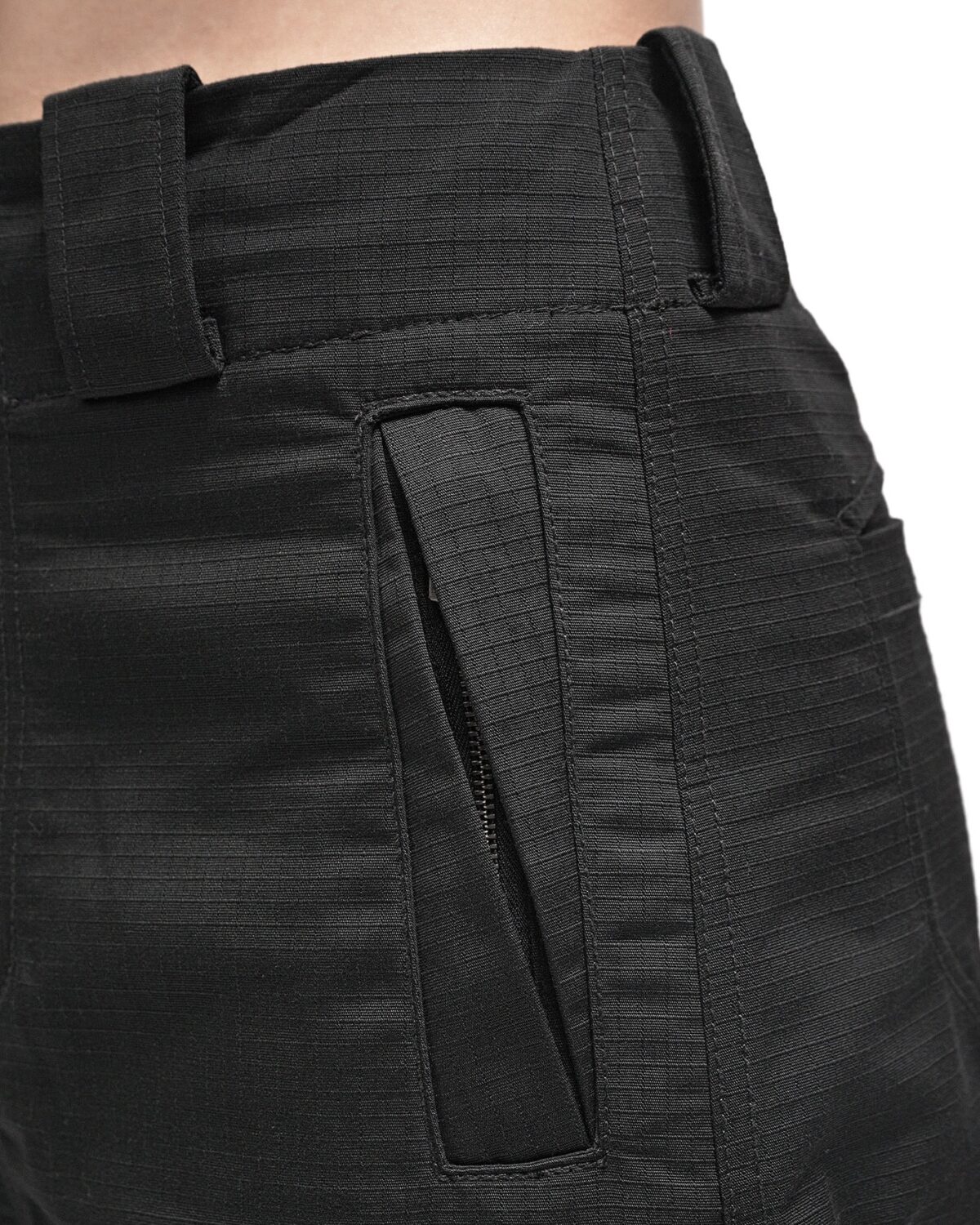 MINOAR - Ripstop Solid Cargo Pants, Men's black cotton pants with tapered silhouette - 8