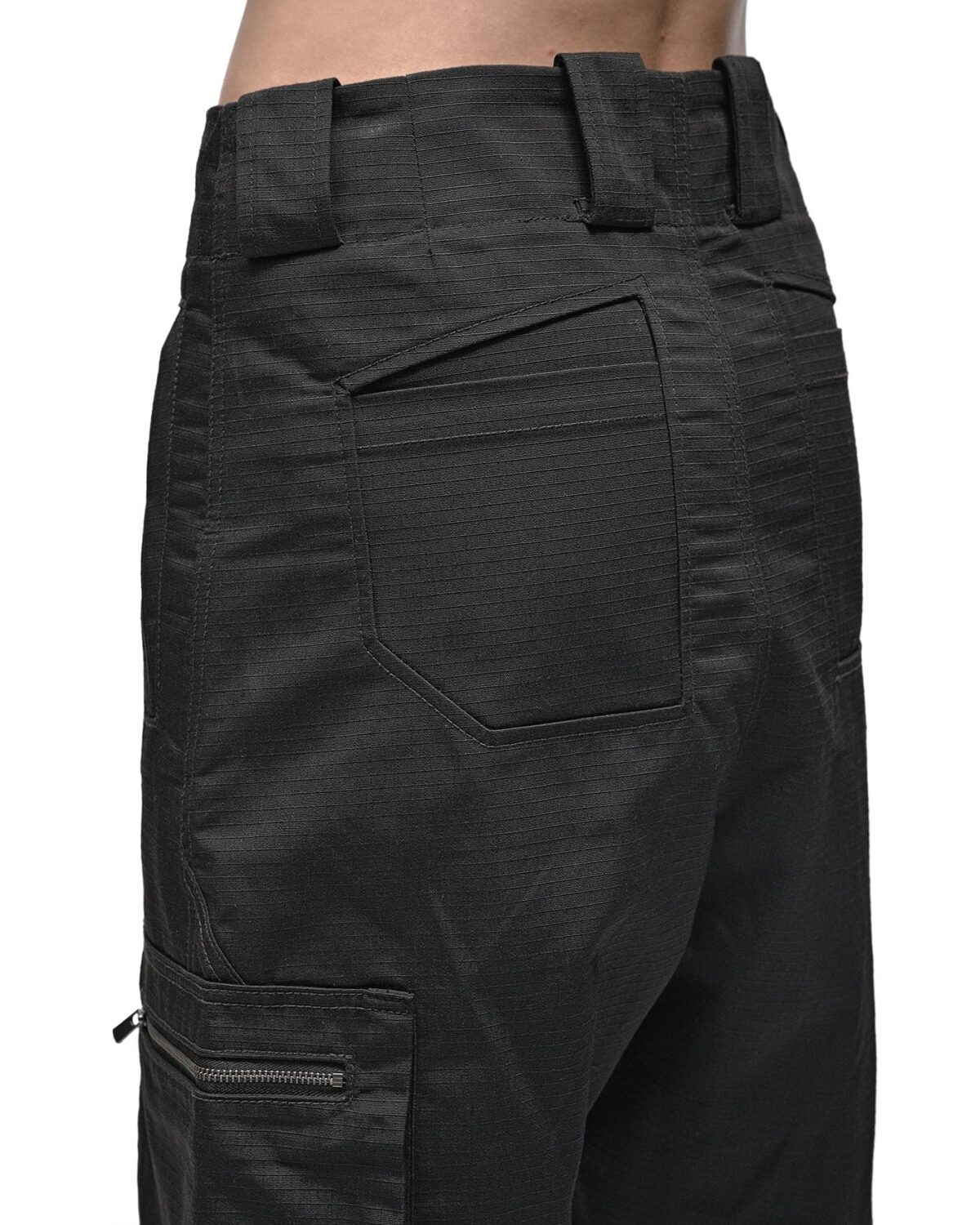 MINOAR - Ripstop Solid Cargo Pants, Men's black cotton pants with tapered silhouette - 9