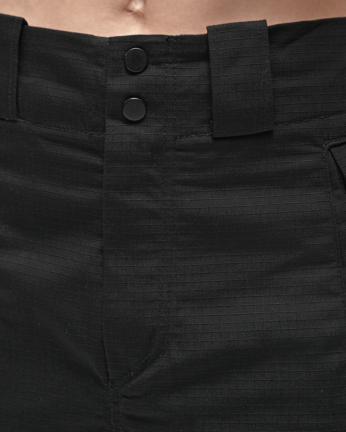 MINOAR - Ripstop Solid Cargo Pants, Men's black cotton pants with tapered silhouette - 10