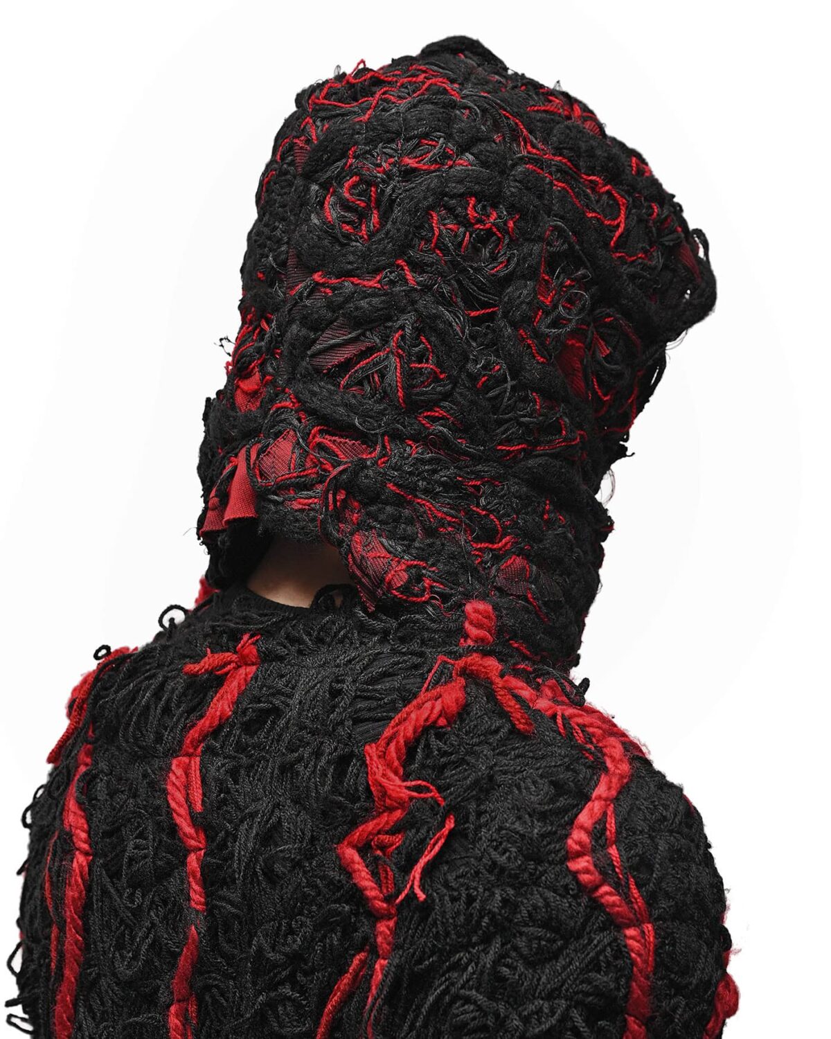 MINOAR - Pyro Fiber Bond Hood Neck Warmer, Unisex black cotton with Fiber-Bond texture - 7