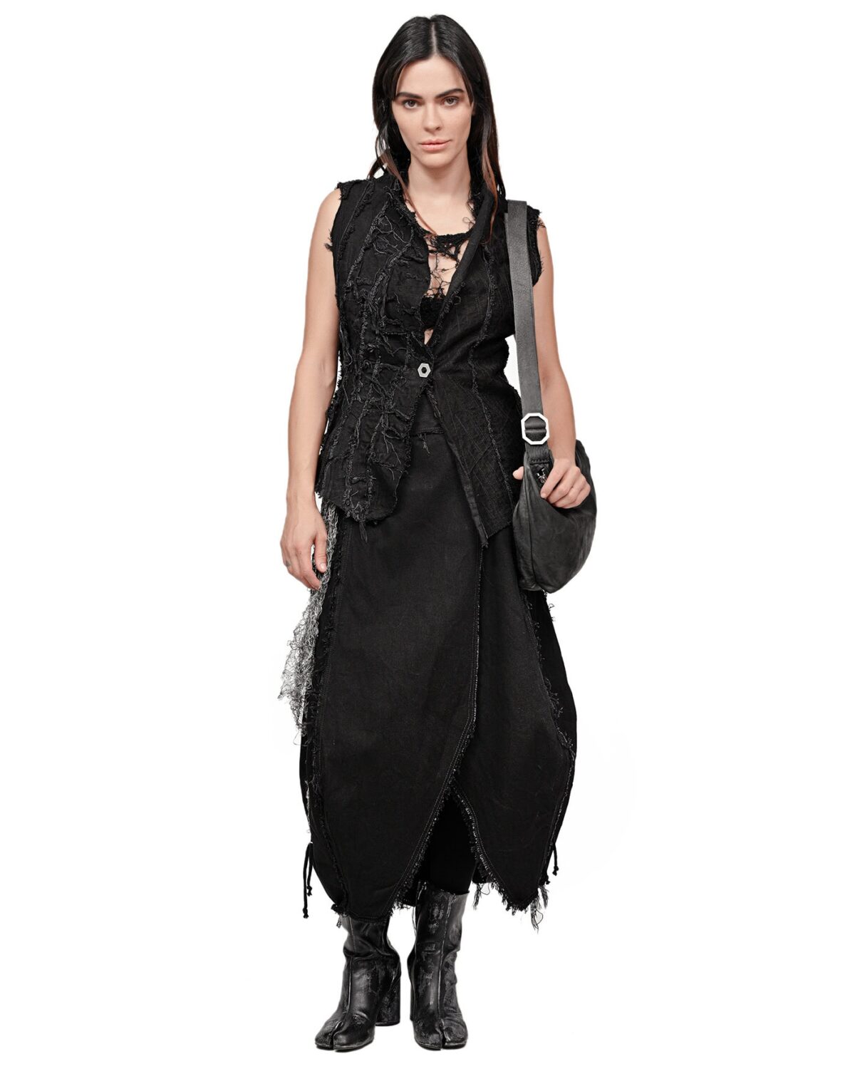 MINOAR - Cargo Volume Transform Denim Skirt - 11