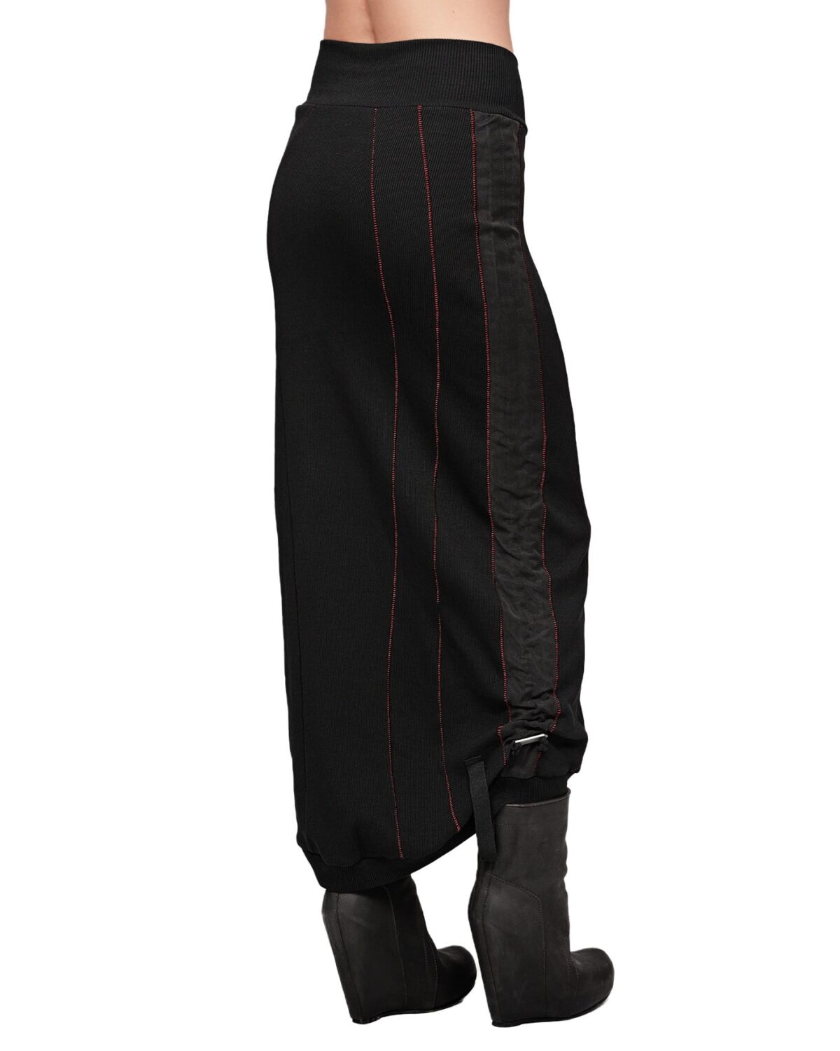 MINOAR - Rib Knit Scar Stitch Transform Skirt - 7