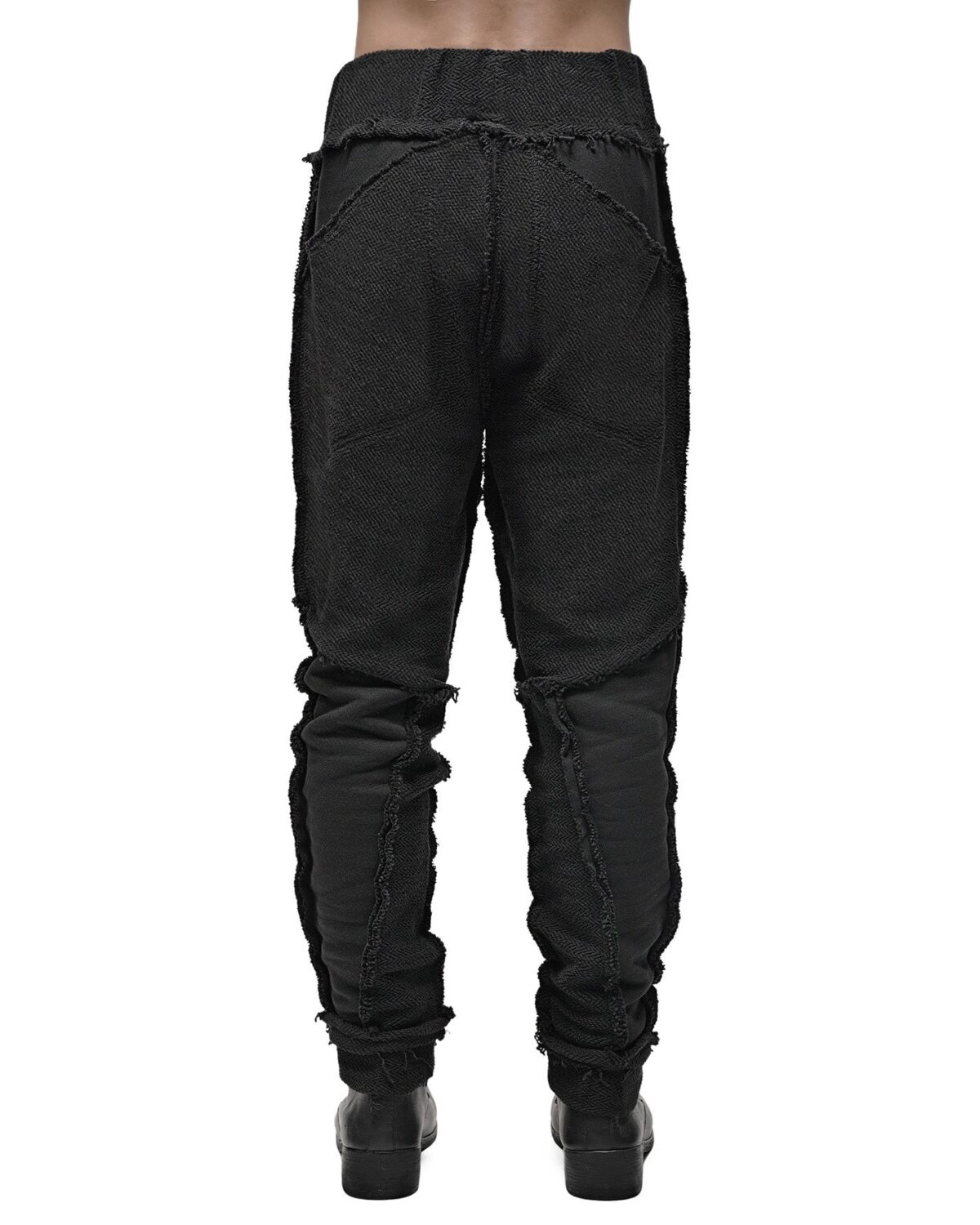 MINOAR - Black Cotton Trousers, Men's black cotton trousers with tapered silhouette - 6